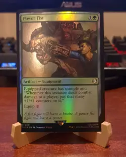 MTG: Power Fist FOIL #81, NM Universes Beyond: Fallout Chase RARE Green Card!! - Image 3