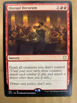 MTG 1x Disrupt Decorum 122 Adventures in the Forgotten Realms Magic the x1 NM - Image 1