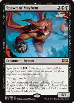 1x Spawn of Mayhem - Foil Light Play MTG Magic - Kid Icarus - - Image 1