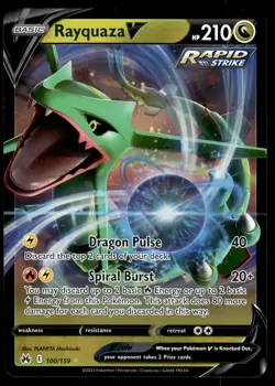 Rayquaza V 100/159 Crown Zenith Pokemon - Image 1