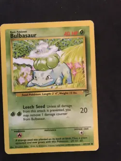 Pokemon Bulbasaur 2000 Base Set 2 67/130 LP - Image 1