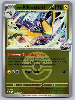 IONO'S KILOWATTREL (POKE BALL) 072/217 REVERSE HOLO POKEMON ASCENDED HEROES NM/M - Image 1