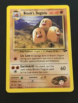 Brock's Dugtrio 22/132 Gym Challenge Regular Pokemon Card - Ungraded - Image 1