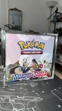 Pokemon TCG Sword & Shield Booster Box Factory Sealed-Acrylic Case Included - Image 1