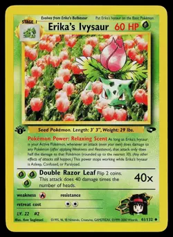 Pokemon Card - Erika's Ivysaur Gym Challenge 41/132 1st Edition Uncommon - Image 1