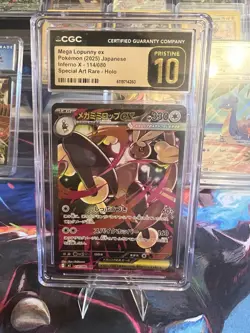 Pokemon Mega Lopunny ex 114/080 Inferno X Art Rare Holo CGC Pristine 10 Japanese - Image 1