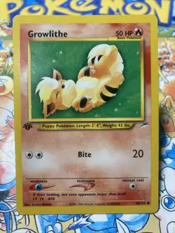 Pokemon Neo Destiny 1st Edition Growlithe 68/105 Non-Holo - Image 1