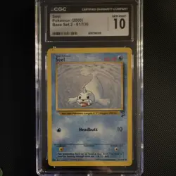 Pokemon TCG Seel 61/130 Base Set 2 CGC 10 English (2000) - Image 1