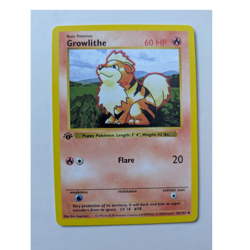 Growlithe 1st Edition shadowless 28/102 Pokemon Card - Image 1