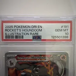 Pokemon 2025 Destined Rivals Illustration Rare #191 Team Rockets Houndoom PSA 10 - Image 2