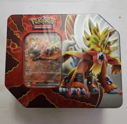Pokemon Paradox Destinies Tin Gouging Fire ex Tin w/ 5 Booster Packs New Sealed - Image 1