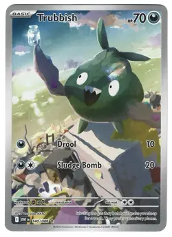 Pokemon TCG Trubbish Illustration Rare Card #140/086 SV White Flare - Image 1