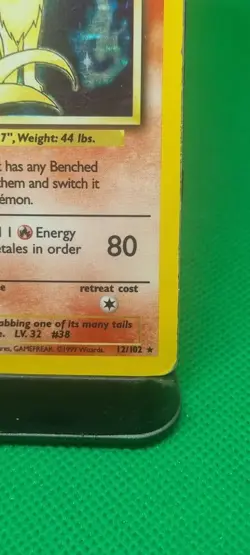 Pokemon Base Set Unlimited 1999 Ninetales 12/102 Holo Rare Wizards Of The Coast - Image 5