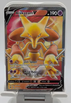 Pokemon Chilling Regin Alakazam V Trading Card - Image 1