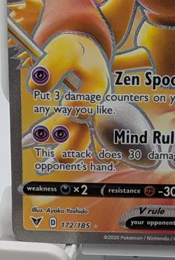 Pokemon Chilling Regin Alakazam V Trading Card - Image 5