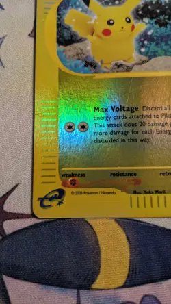 Pokemon TCG Pikachu 84/144 Skyridge Reverse Holo Rare E-reade (MP) - Image 4