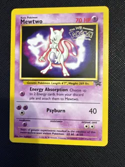MEWTWO Black Star Promo #3 1999 *Kids WB The First Movie* Pokemon Card NM - Image 1