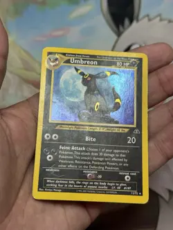 Pokemon TCG Umbreon Fart Swirl Heavy Played Damaged Neo Discovery Holo Rare - Image 2