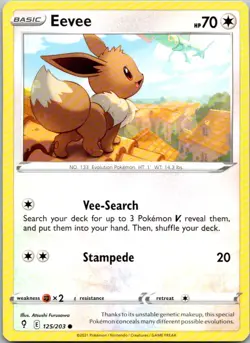 EEVEE - 125/203 Evolving Skies - POKEMON NM/M - Image 1