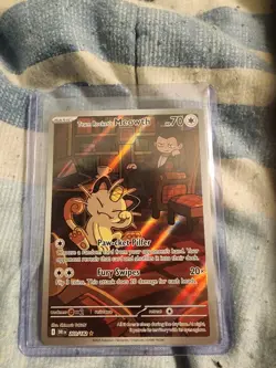 Pokemon TCG Team Rockets Meowth Card 203/182 Destined Rivals Set - Image 1