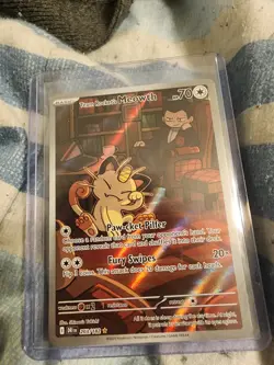 Pokemon TCG Team Rockets Meowth Card 203/182 Destined Rivals Set - Image 2