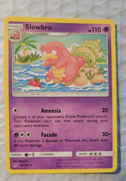 2017 Pokemon TCG Slowbro #49 Card LP Lightly Played Excellent - Image 1