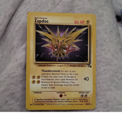 Pokemon Zapdos Fossil Rare 30/62 Basic 80 HP Unlimited Regular English - Image 1