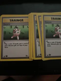 Vintage Trainer: Recycle 1st Edition Pokemon TCG Fossil 61 LP - Image 2