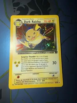 Pokemon Dark Raichu Secret Rare Holo 83/82 Team Rocket 70HP Wizards 2000 - Image 1