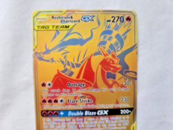 Pokemon Full Art/Illustration Reshiram Charizard GX Tag Team Holo (SM247) LP+ - Image 5