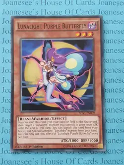SHVI-EN009 Lunalight Purple Butterfly Yu-Gi-Oh Card 1st Edition New - Image 1