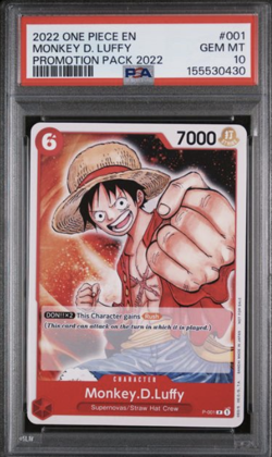 MONKEY D. LUFFY PSA 10 Pre-Errata ONE PIECE PROMOS #001 PROMOTION PACK 2022 - Image 1