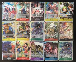 One Piece CCG Mixed Lot Of 15 SR Rarity Cards - Image 1