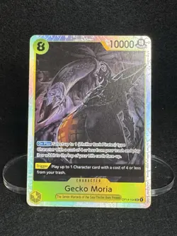 One Piece Bandai Gecko Moria OP14-104 Seven Warlords Special Trigger Holo Card - Image 1