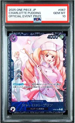 One Piece Japanese Charlotte Pudding OP08-067 Official Event Prize Promo PSA 10 - Image 1