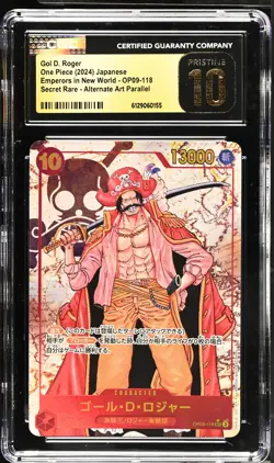 Gol D. Roger #OP09-118 Japanese One Piece Emperors In New World CGC 10 PRISTINE - Image 1