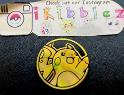 Gold Raichu Coin NM Shattered/cracked Ice Holo Pokemon Card. Free Tracked Ship! - Image 1