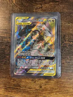 Pokemon TCG Reshiram & Zekrom GX Tag Team Holo Card Cosmic Eclipse ALT ART - Image 1