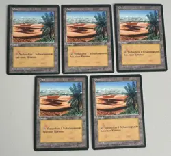 5x Oase | Oasis Uncommon Land MTG - Renaissance deutsch ©1995 NM - Image 1
