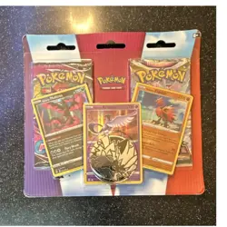 Pokemon Sword & Shield Booster Pack Galarian Articuno Zapdos Moltres Foil Coin - Image 1