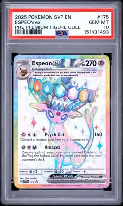 148491899 Espeon ex 2025 Pokemon SV Prismatic Evolutions Promo #175 PSA 10 - Image 1