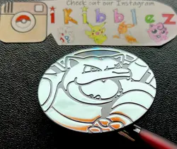 Jumbo Silver Blastoise Pokemon Coin Blister Pack Exclusive Promo. Fast Shipping! - Image 1