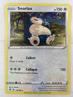 Snorlax 141/192 - Pokemon: SWSH02 Rebel Clash - Cosmos Holo Rare Promo NM - Image 1