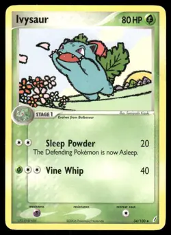 2006 Pokemon Ivysaur Uncommon Crystal Guardians 34/100 DMG - Image 1