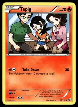 Tepig 25/113 Legendary Treasures Pokemon - Image 1