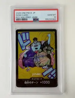 PSA 10 Jinbe DON!! Card Promo One Piece Japanese Kumamoto Prefecture - Image 1