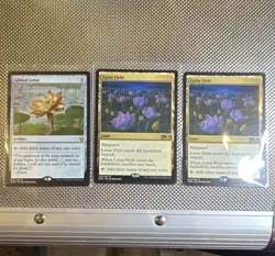 Magic: The Gathering Gilded Lotus & 2 Lotus Field Card Lot - Image 1