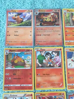 TEPIG, PIGNITE, & EMBOAR BUNDLE OF POKEMON CARDS - Image 2