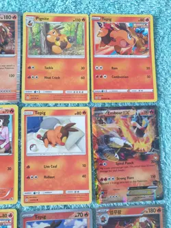 TEPIG, PIGNITE, & EMBOAR BUNDLE OF POKEMON CARDS - Image 3