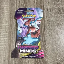 Pokemon sleeved Unified Minds Booster Pack 10 Cards (2019) - Image 1
